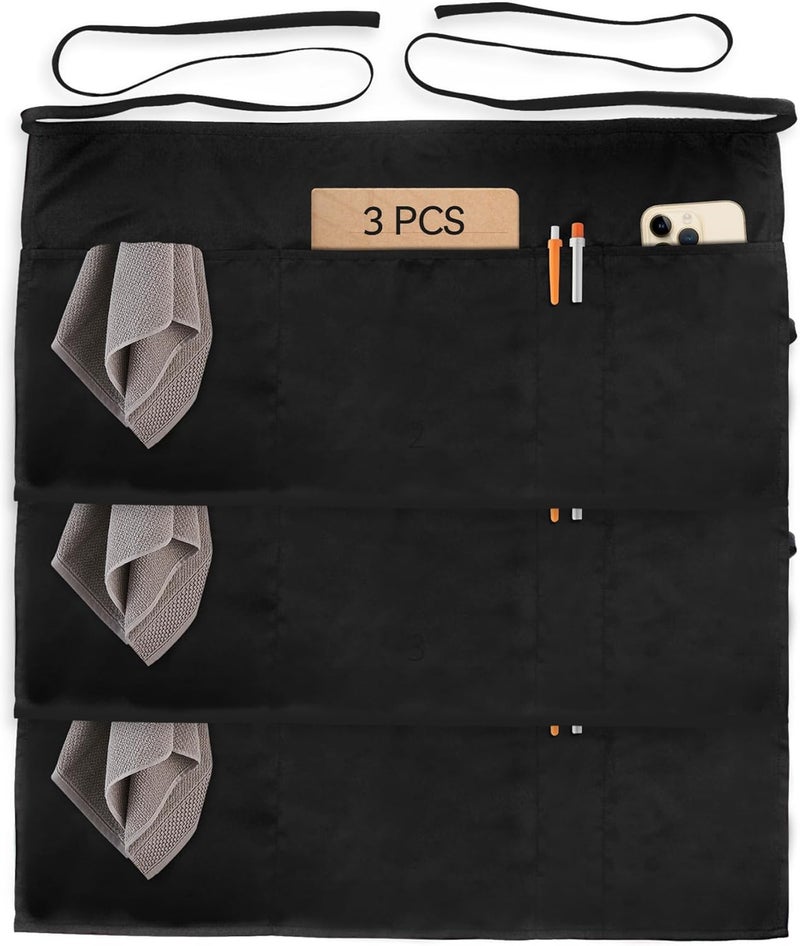 Xeoxarel Aprons with 4 Pockets (Available in 3 Pack / 7 Pack) 23.5'' X 11.5'' - Image 1